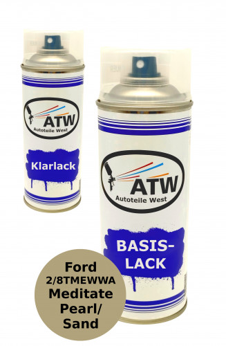 Autolack für Ford 2/8TMEWWA Meditate Pearl / Sand+400ml Klarlack Set